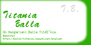 titania balla business card